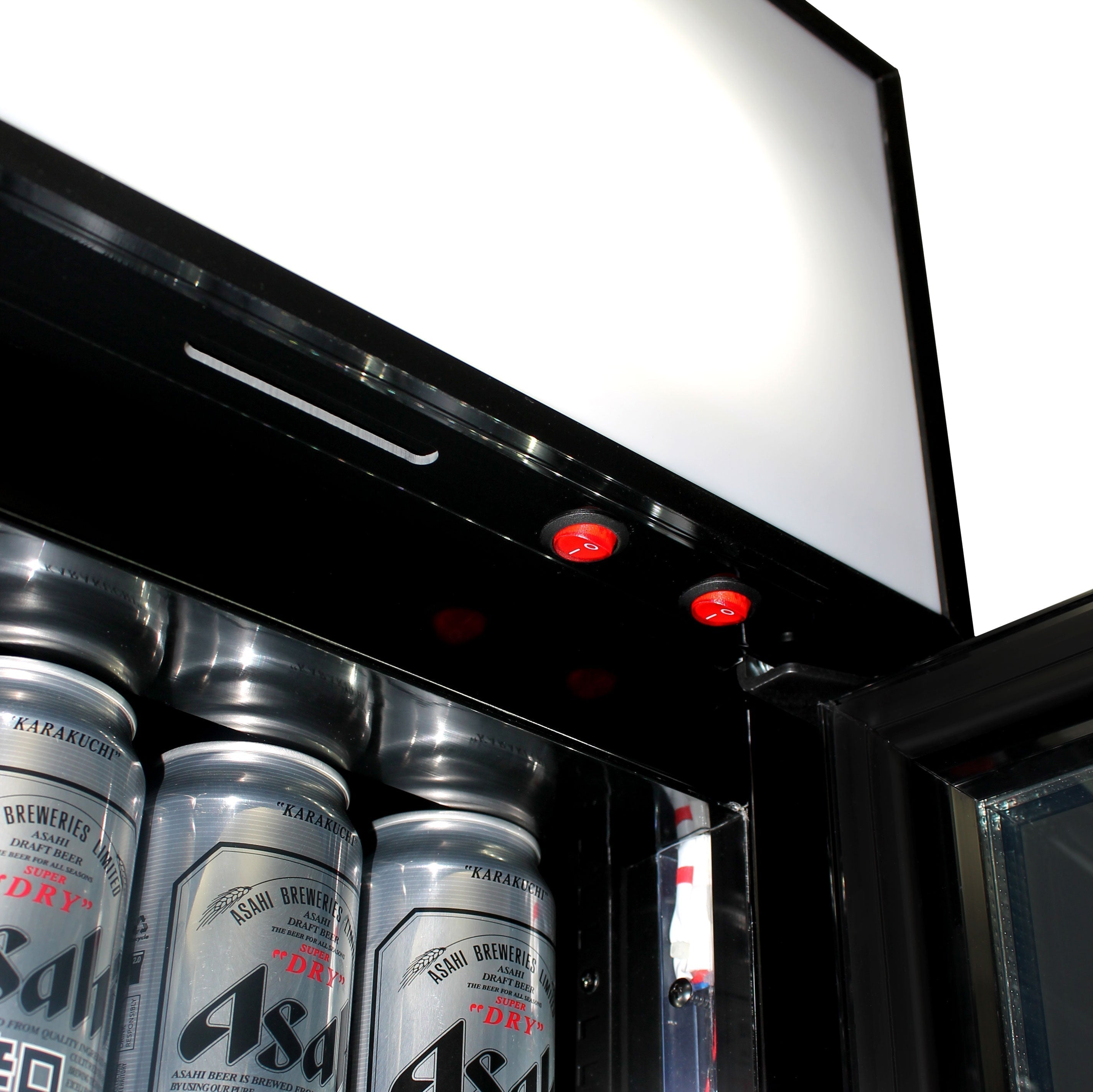 160L Slim Upright Glass Door Bar Fridge – Schmick SS-P160FA - Add Your Logo