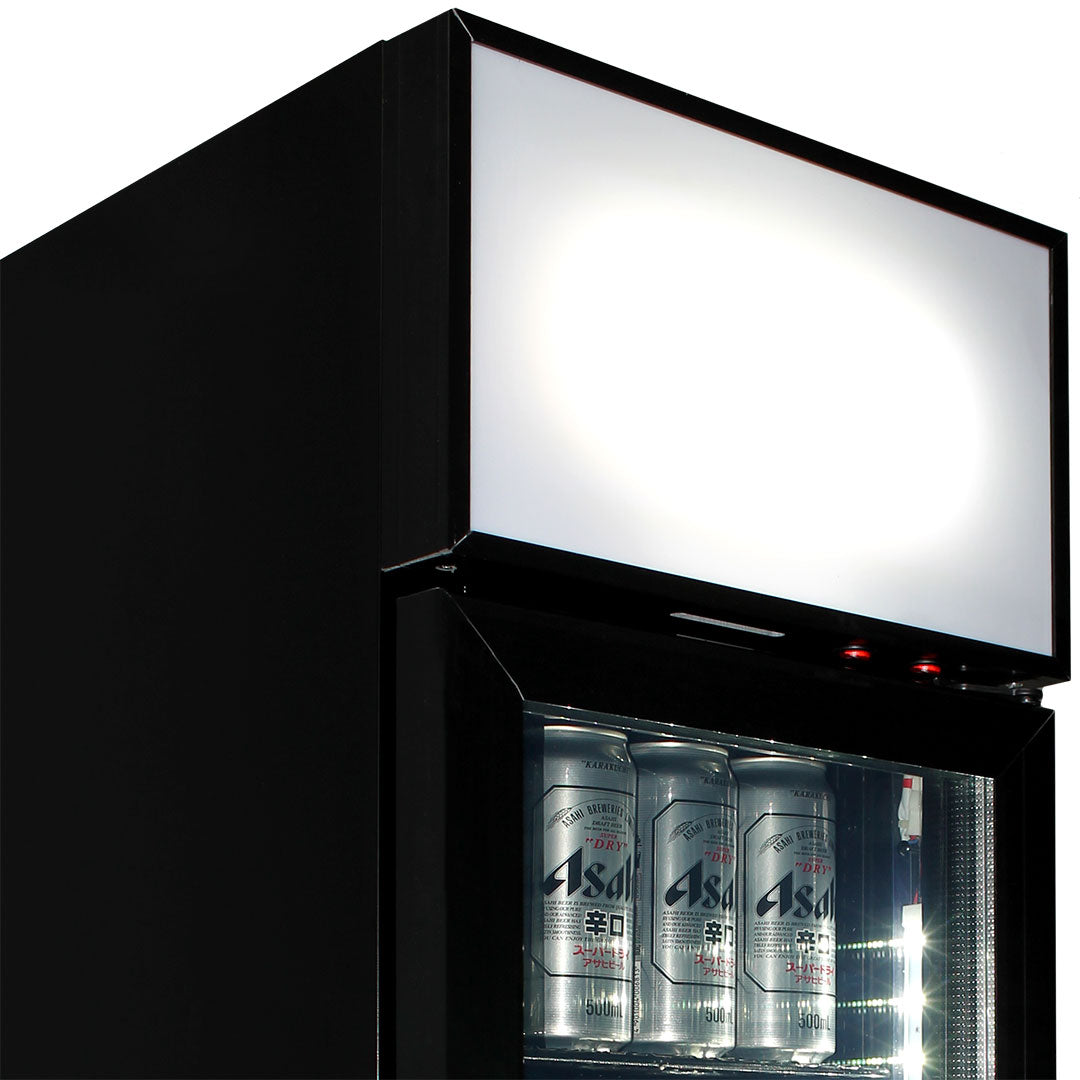 160L Slim Upright Glass Door Bar Fridge – Schmick SS-P160FA - Add Your Logo