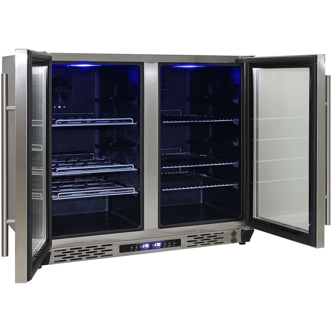 Schmick – JC190-SS – Twin Zone Beer & Wine Bar Fridge – 190 Litres