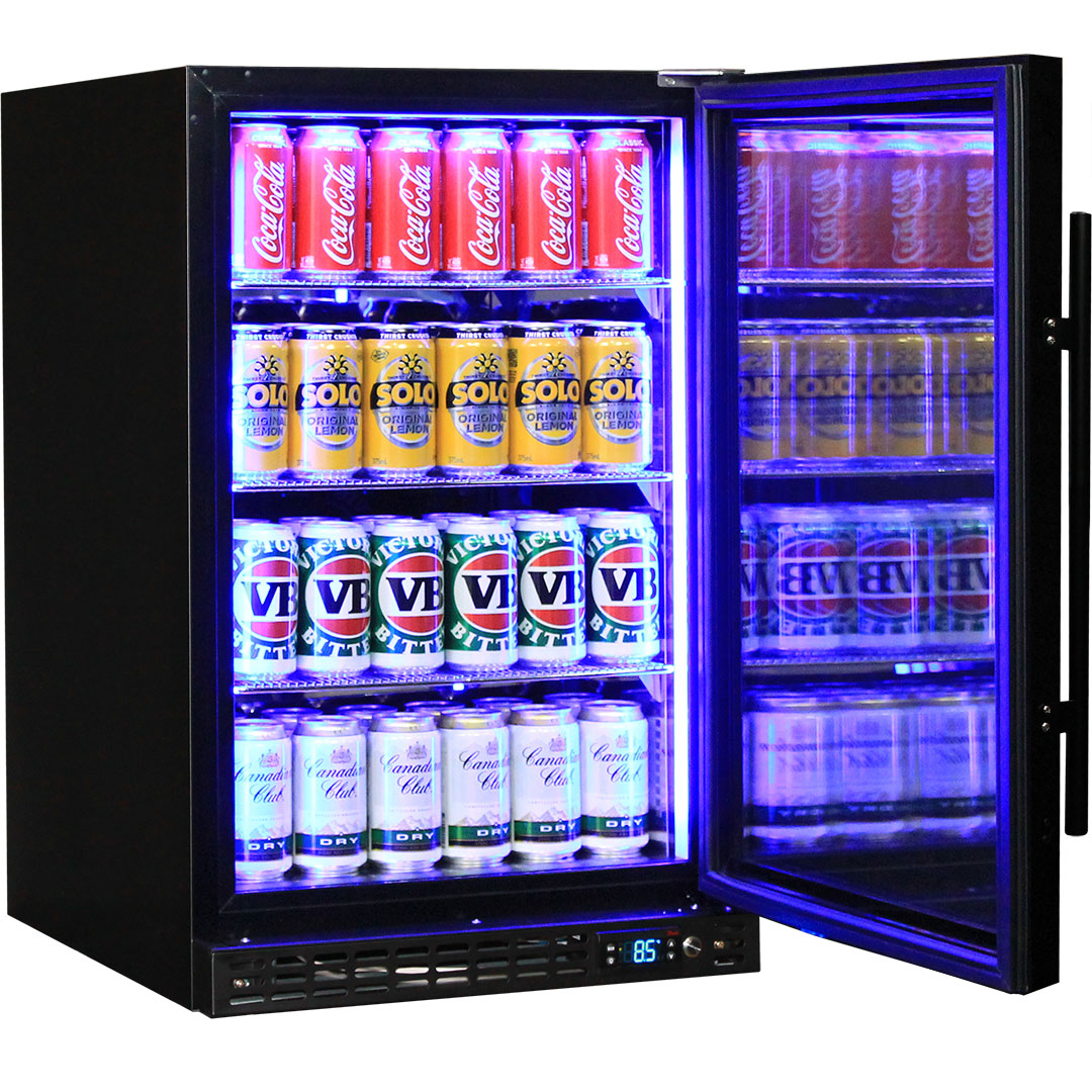 Schmick SK116R-B-HD bar fridge - side view