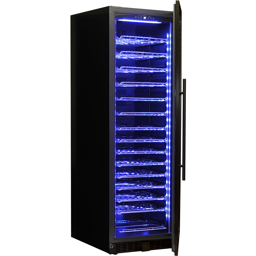 Schmick 405L Upright Black Glass Door Wine Refrigerator – Right Hinged - Model BD425W-B