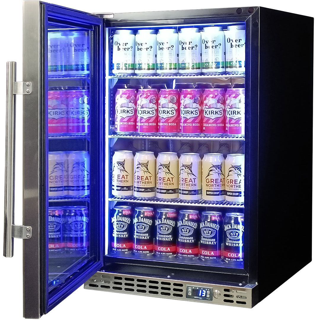 Schmick - SK116L-HD – Quiet Running Front Venting Under Bench Heated Glass Door Bar Fridge – 121 Litres