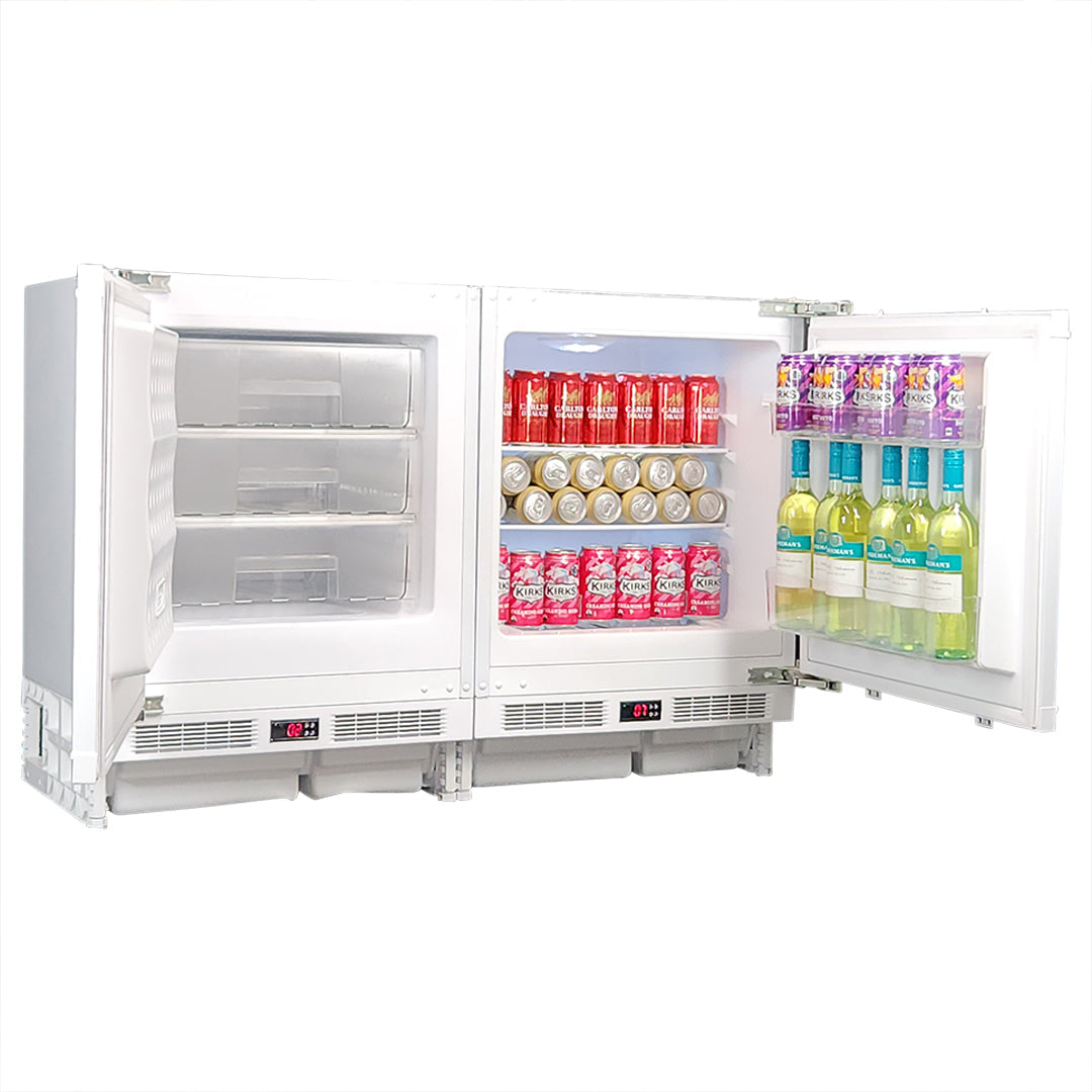 Schmick - MC200-INT – Integrated Under-Counter Fridge & Freezer Combo – 207 Litres