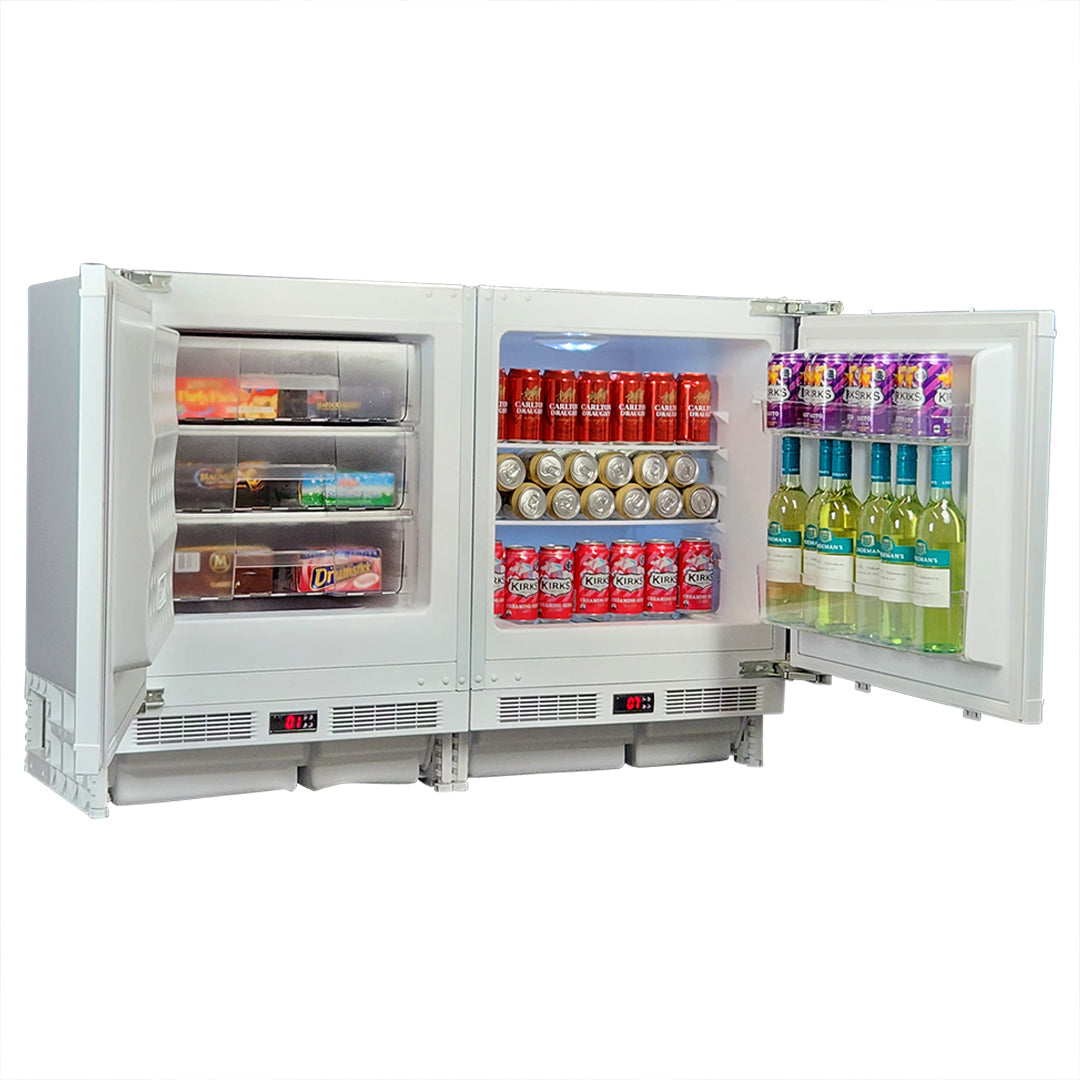 Schmick - MC200-INT – Integrated Under-Counter Fridge & Freezer Combo – 207 Litres