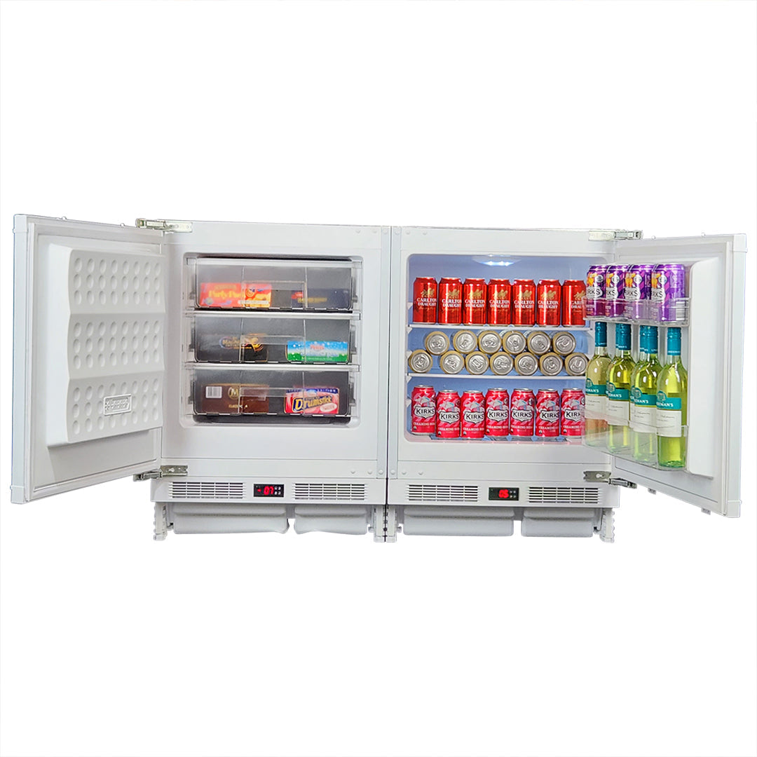 Schmick - MC200-INT – Integrated Under-Counter Fridge & Freezer Combo – 207 Litres