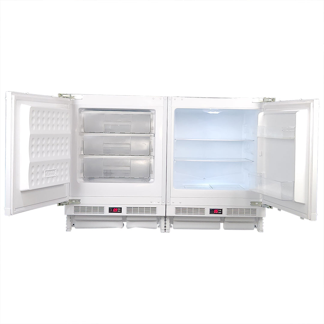 Schmick - MC200-INT – Integrated Under-Counter Fridge & Freezer Combo – 207 Litres