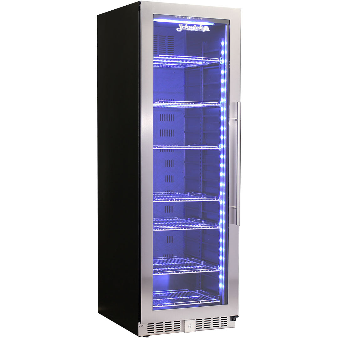 Schmick - BD425B – Upright Glass Door Drinks Refrigerator – Left Hinged – 405 Litres