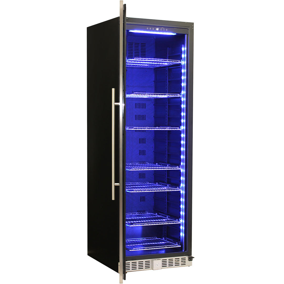Schmick - BD425B – Upright Glass Door Drinks Refrigerator – Left Hinged – 405 Litres