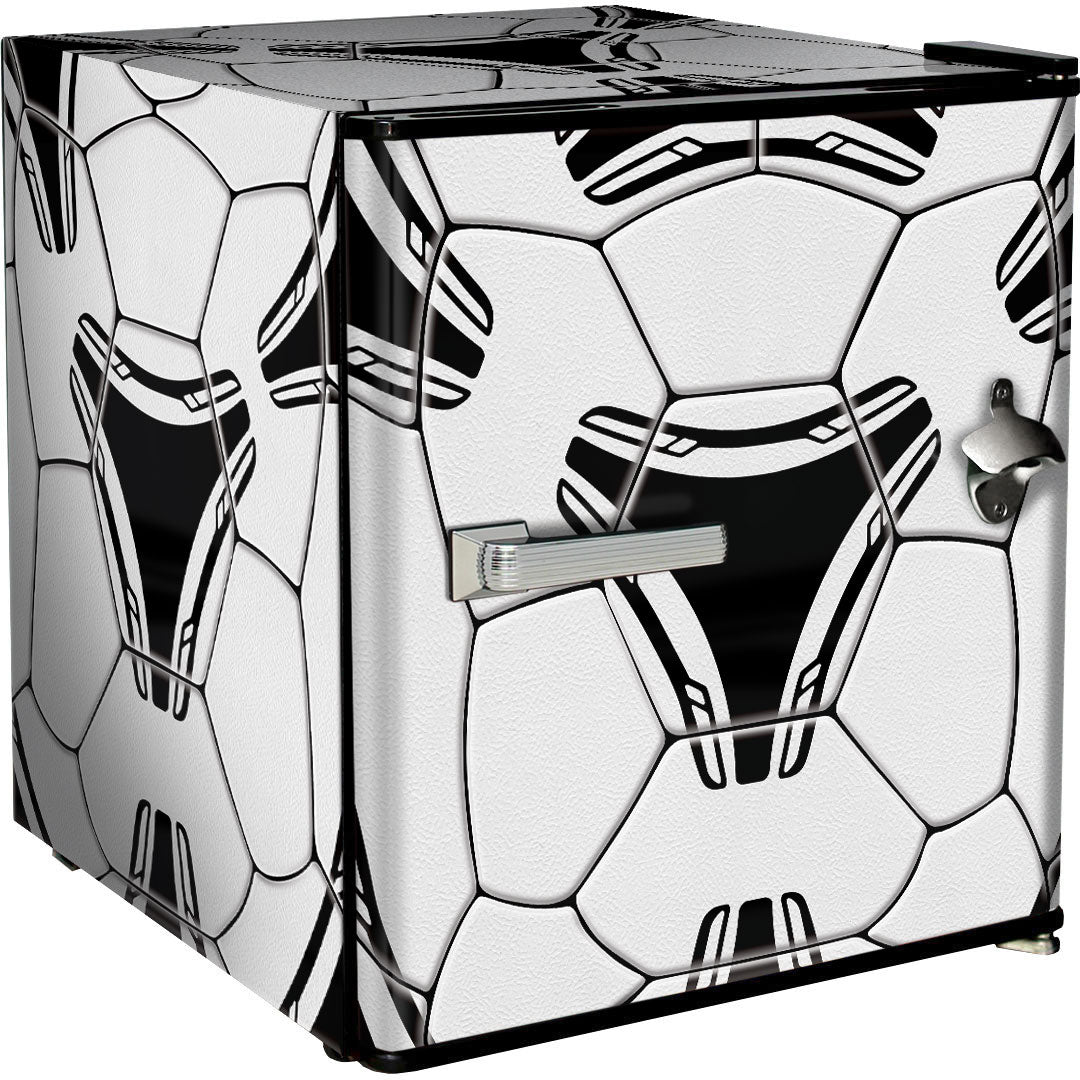 Funky Soccer Ball Football Design Mini Bar Fridge With Handle And Opener - Add Your Name - Model HUS-BC46B-SOCCER