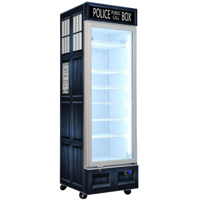 Police Box Glass Door Bar Fridge – 370L