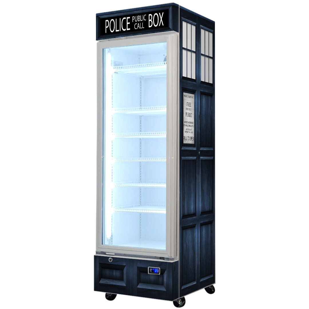 Police Box Glass Door Bar Fridge – 370 Litres - SC372W-PB
