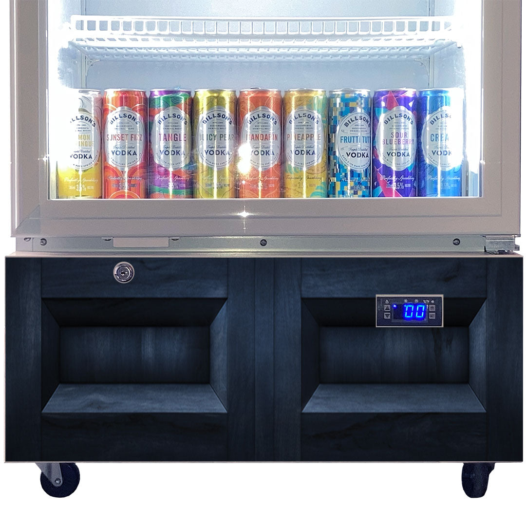 Police Box Glass Door Bar Fridge – 370 Litres - SC372W-PB