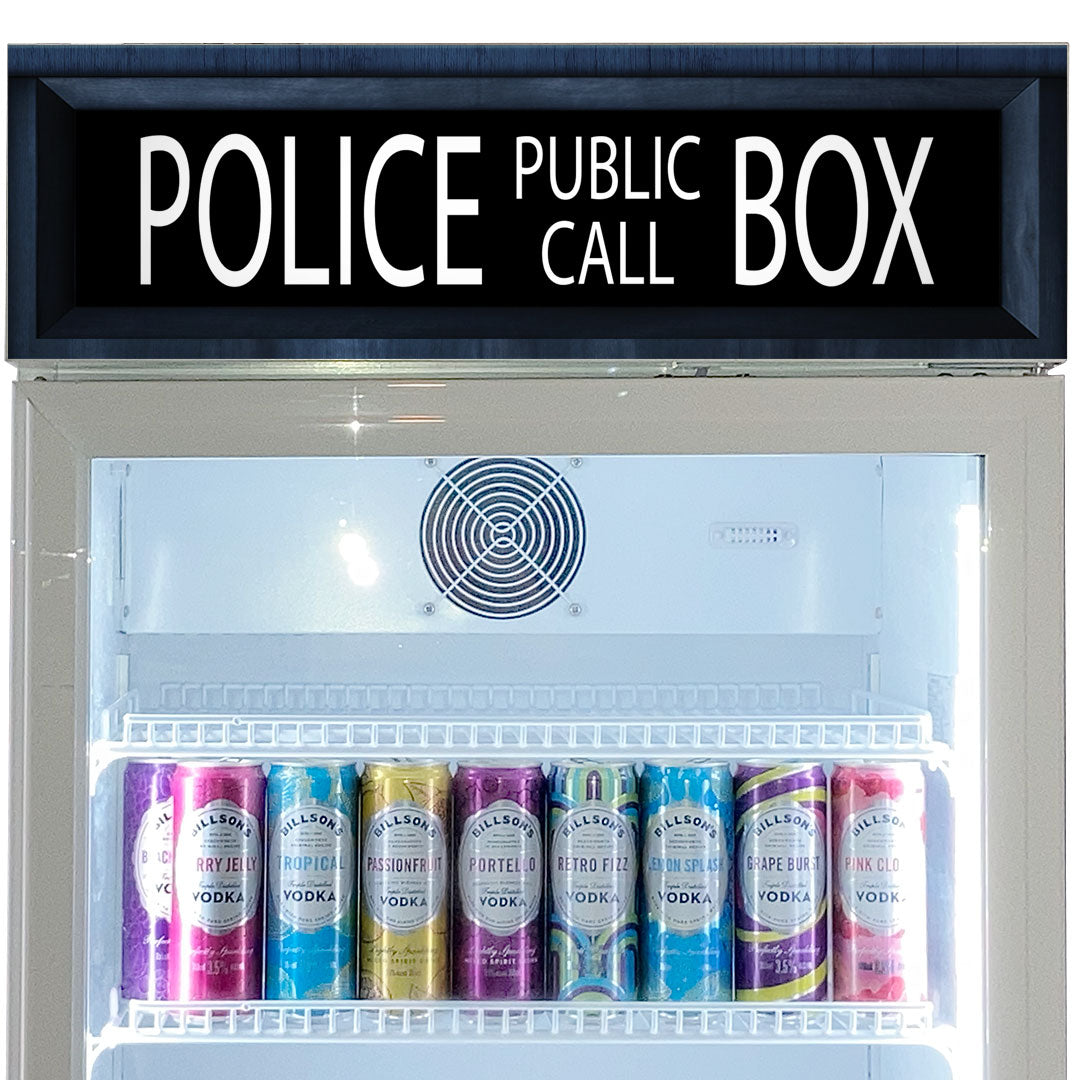 Police Box Glass Door Bar Fridge – 370 Litres - SC372W-PB