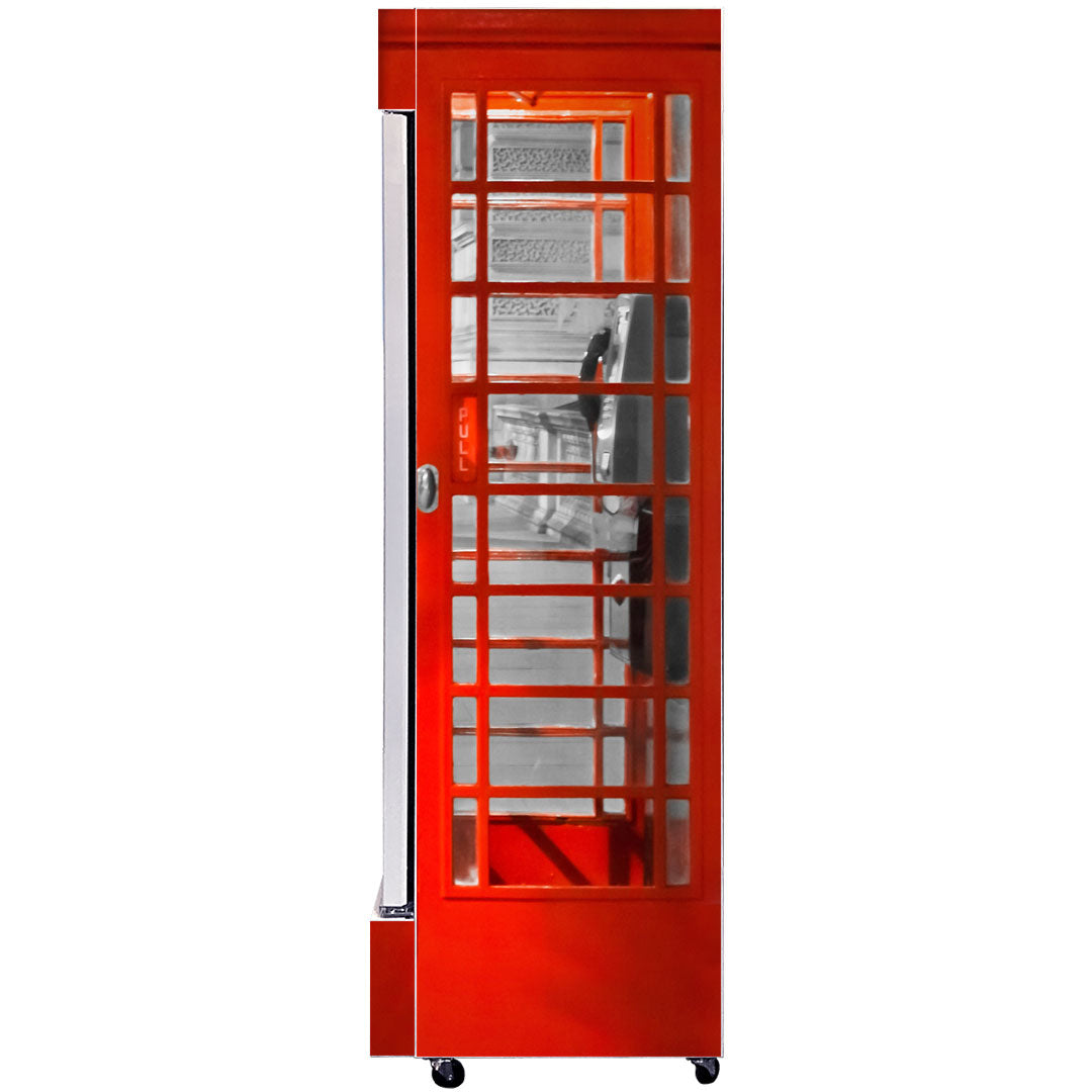 Telephone Box Upright Glass Door Bar Fridge - Quiet – 370 Litre - SC372W-TB