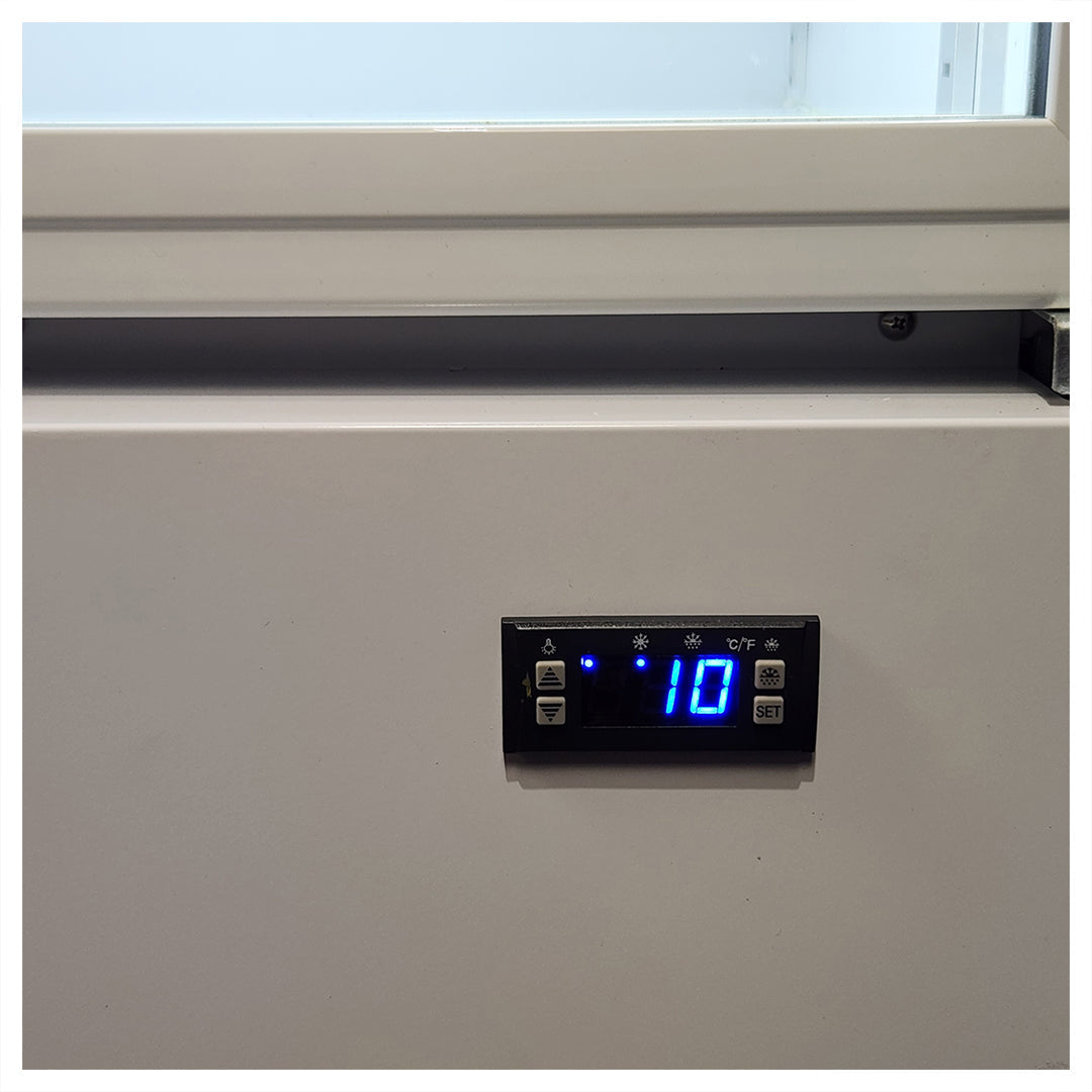 Telephone Box Upright Glass Door Bar Fridge - Quiet – 370 Litre - SC372W-TB