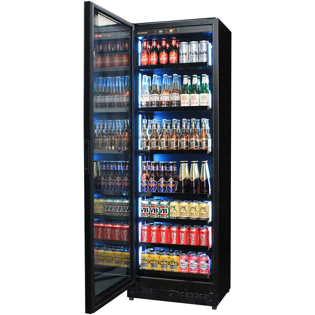 Upright Beer Fridge | Ultra Slim Depth | Triple-Glazed Glass | LED Mood Lighting | Built-In Ready | Schmick SK168B