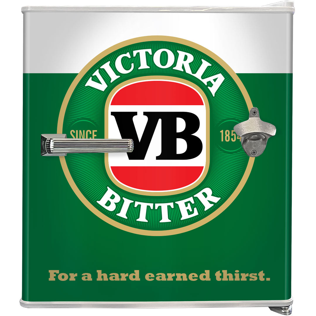 Victoria Bitter - BC46W-VB-V1 – Retro Mini Bar Fridge with Opener – 46 Litres