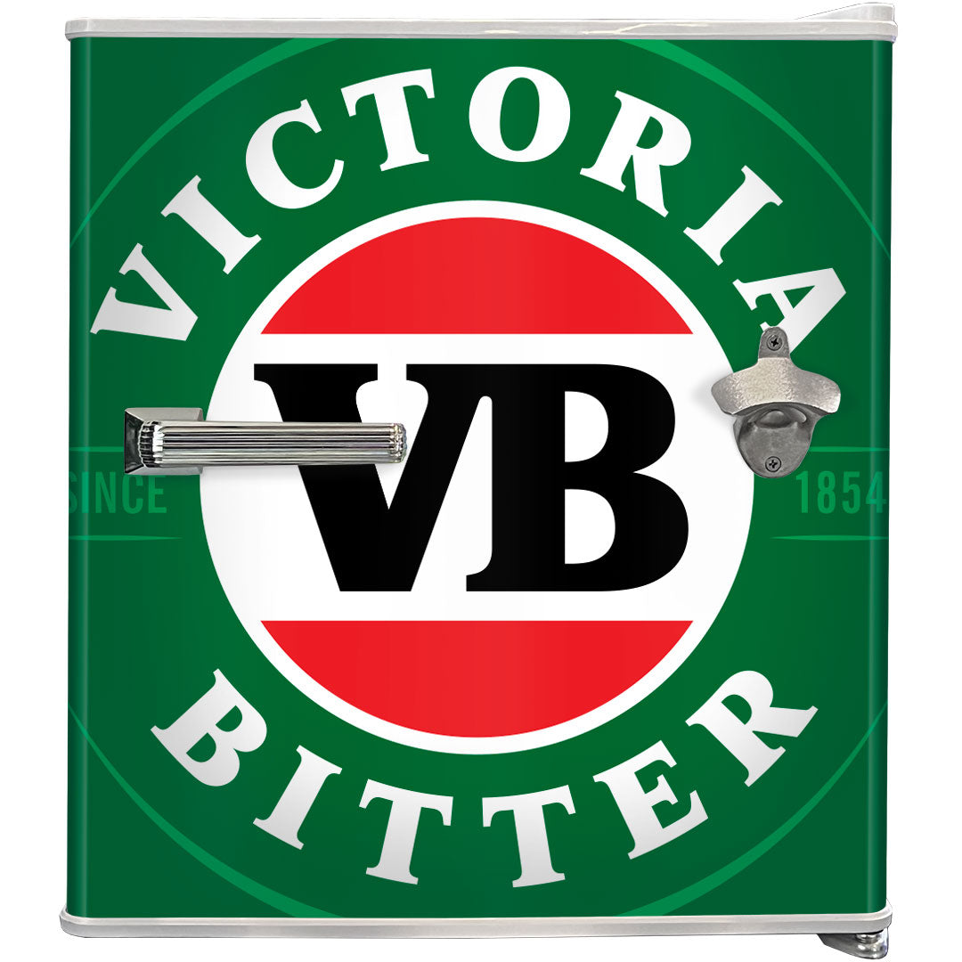 Victoria Bitter - BC46W-VB-V2 – Retro Mini Bar Fridge with Opener – 46 Litres