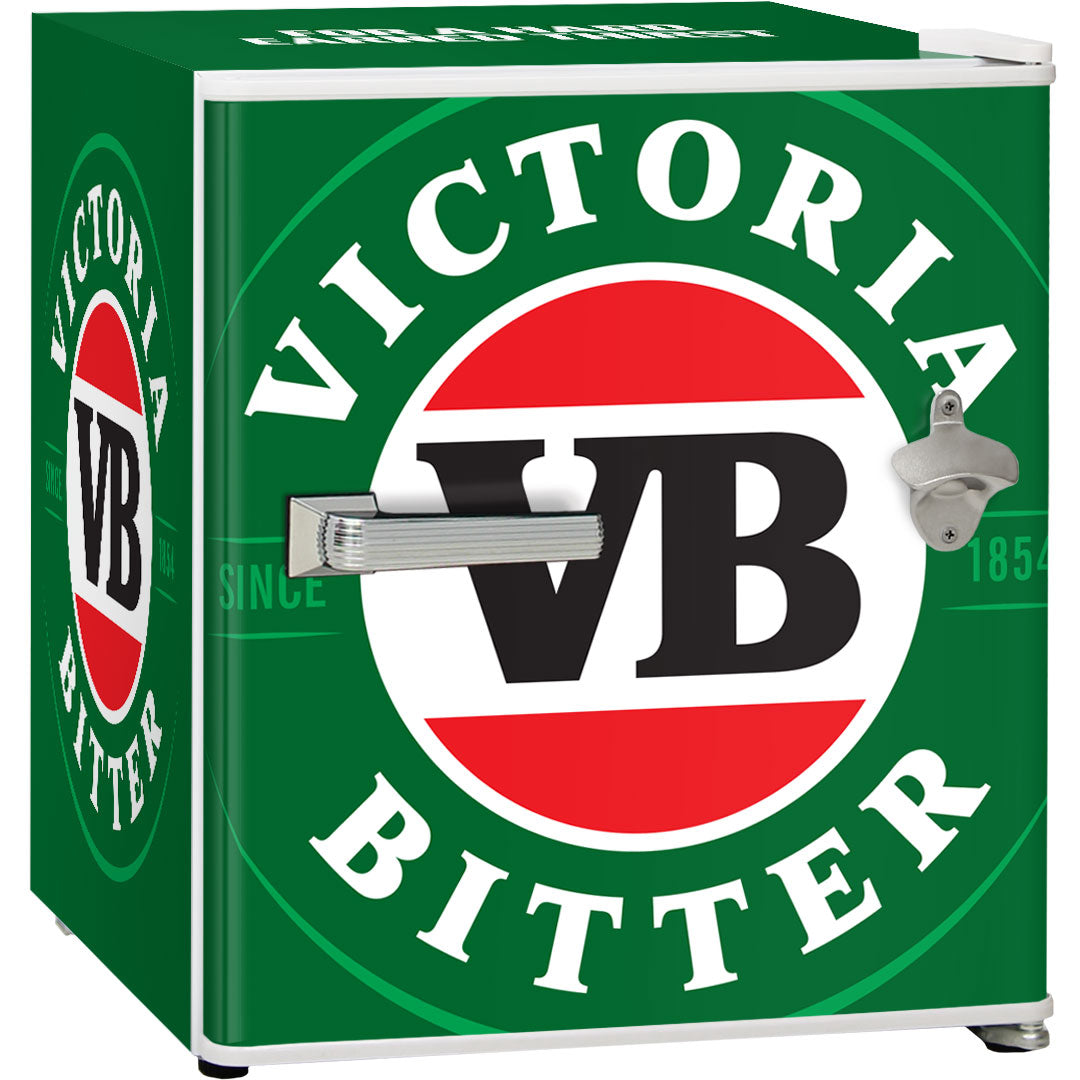 Victoria Bitter - BC46W-VB-V2 – Retro Mini Bar Fridge with Opener – 46 Litres