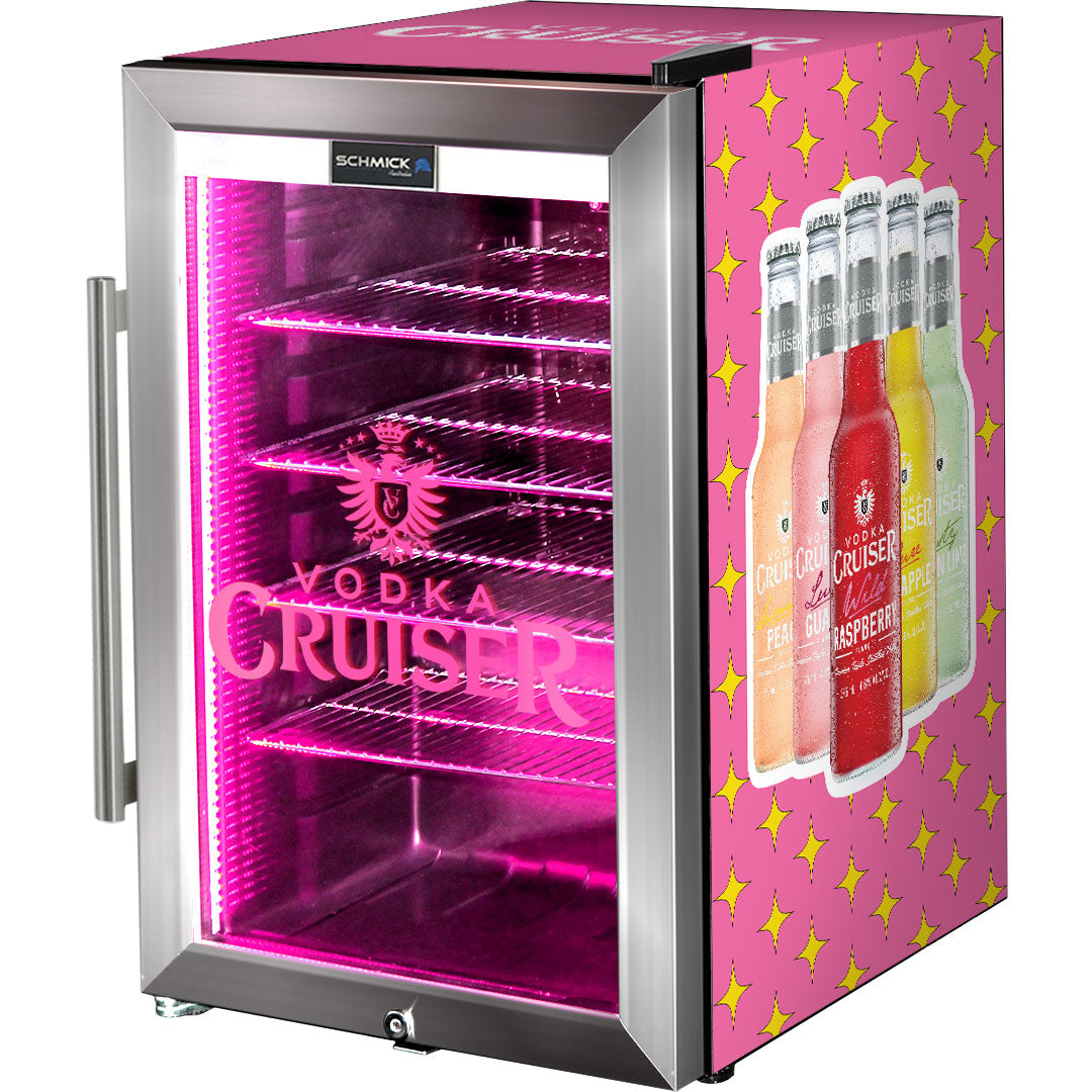 Vodka Cruiser branded bar fridge, Great gift idea! Great Entertaining Room Or Man Cave Item - Model SC70-SS-VC