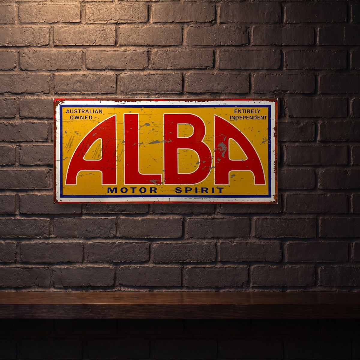ALBA MOTOR SPIRIT 810 X 380 METAL SIGN