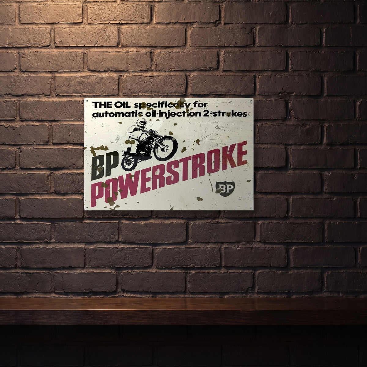 BP POWERSTROKE 600 MM X 400 MM METAL SIGN