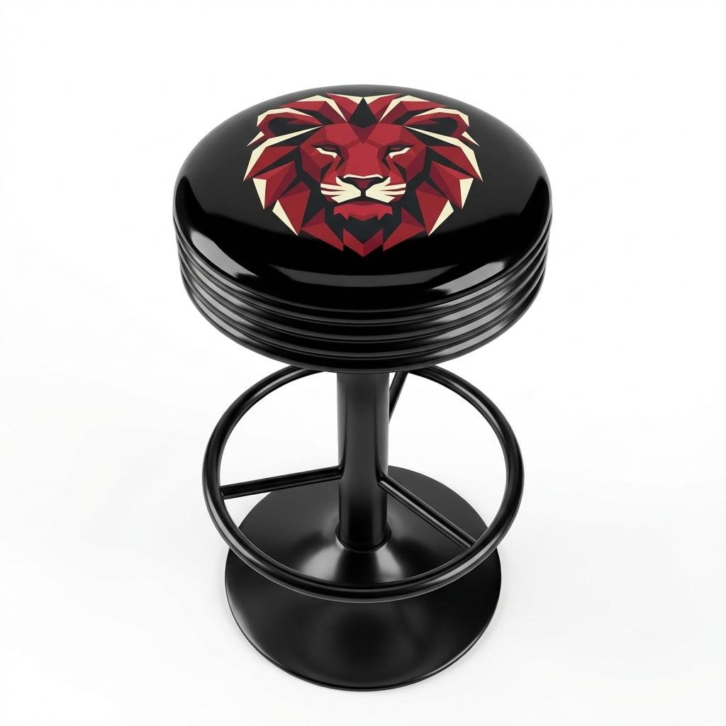 Custom Branded Bar Stool — Three-Quarter View