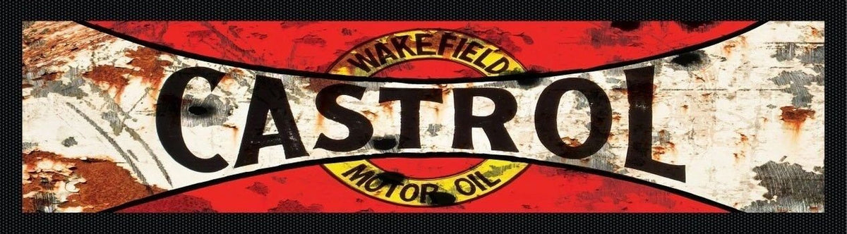 Castrol Wakefield Motor Oil Premium Rubber-Backed Bar Mat Runner
