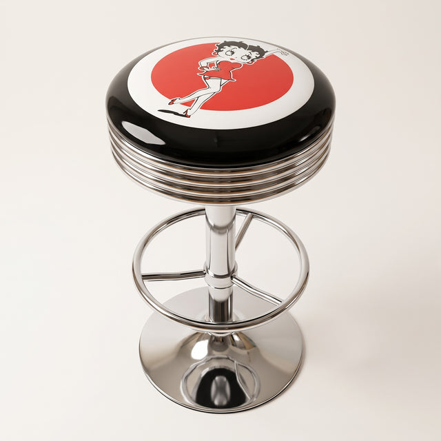 Betty Boop bar stool, chrome base