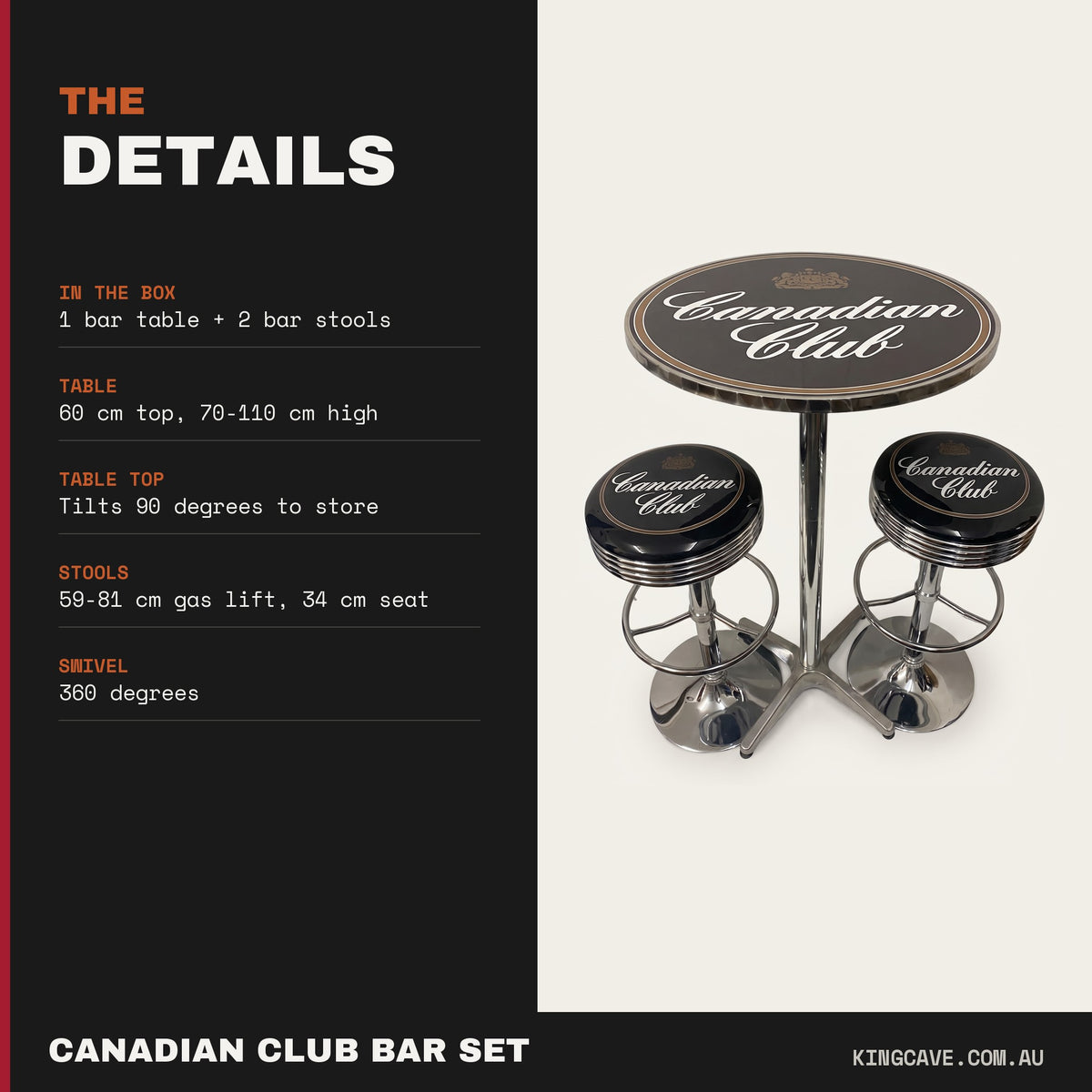 Canadian Club bar set details