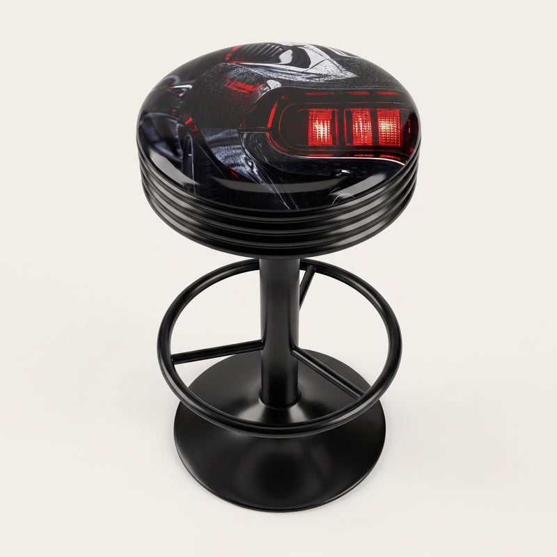 Classic Muscle Car bar stool, black base