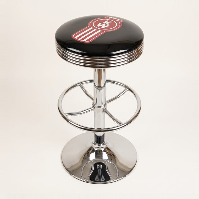 Kenworth bar stool, chrome base