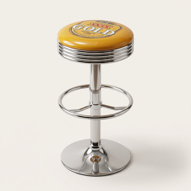 XXXX Gold bar stool, chrome base