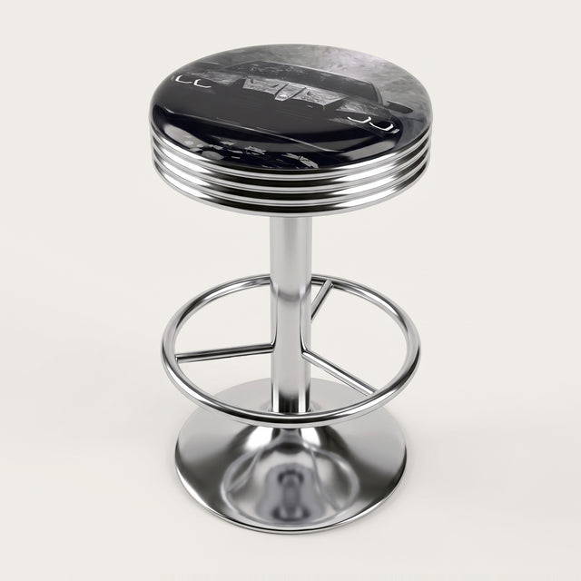 Dark Forest bar stool, chrome base