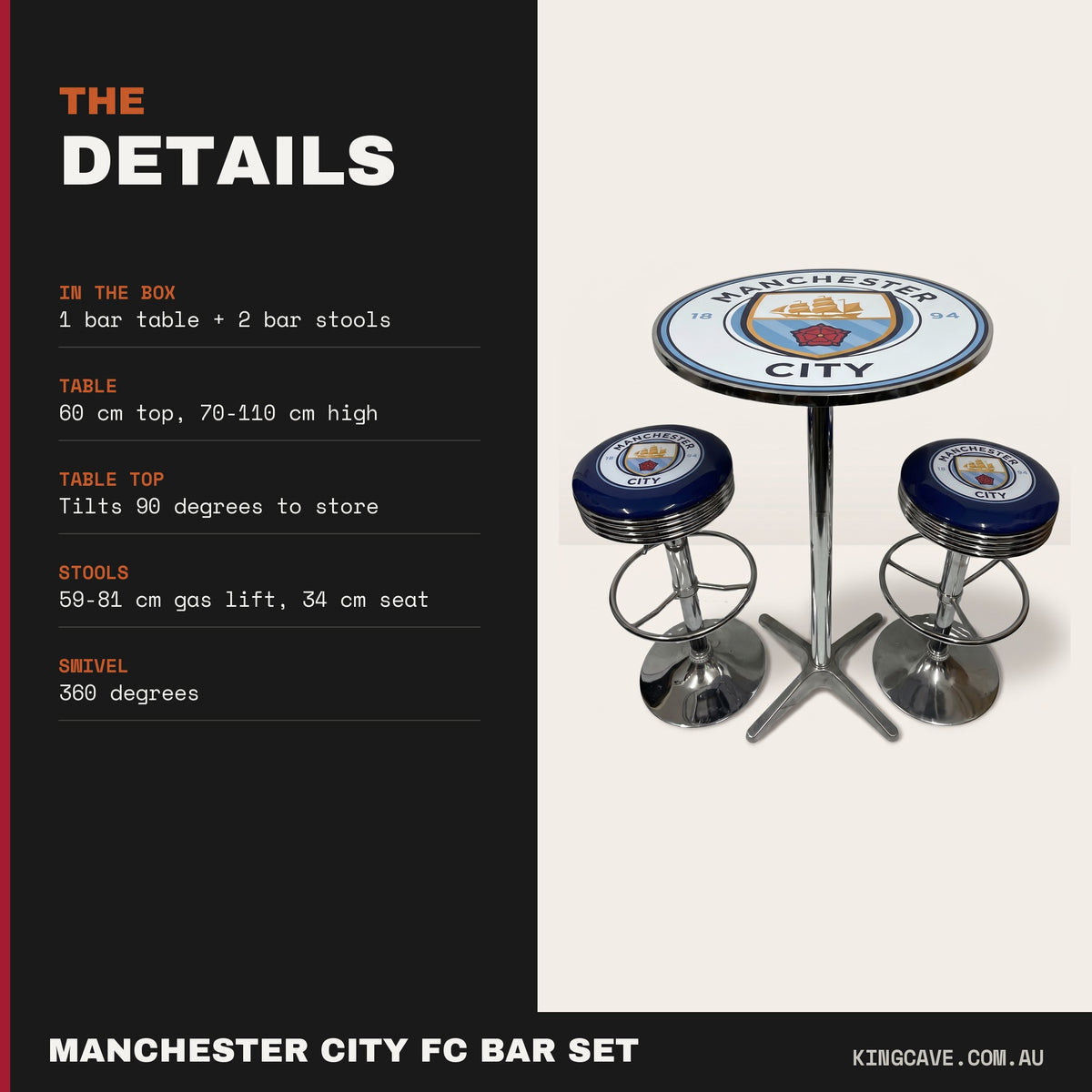 Manchester City FC bar set details