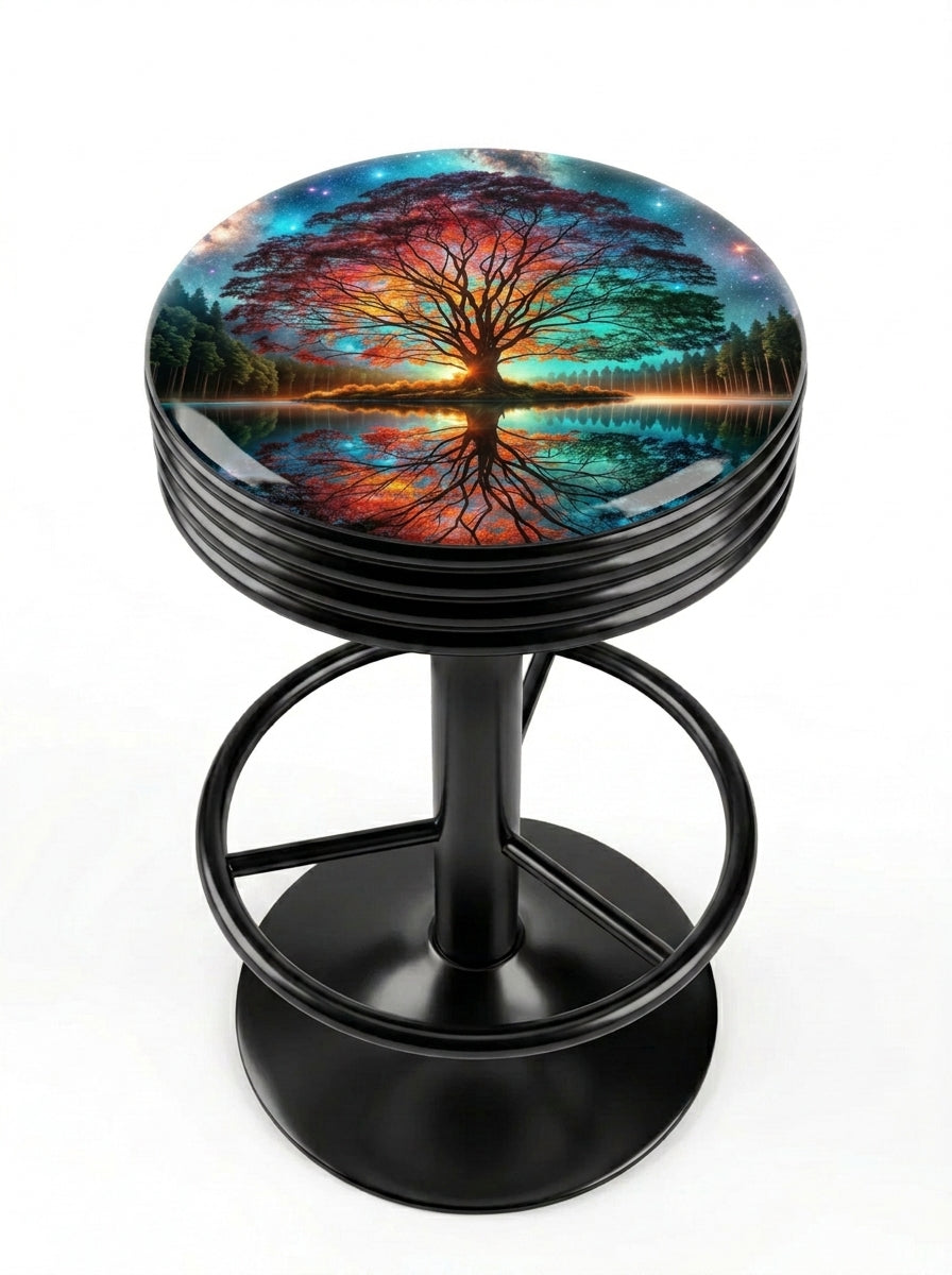 Cosmic Tree Bar Stool, Black Base - KC Design