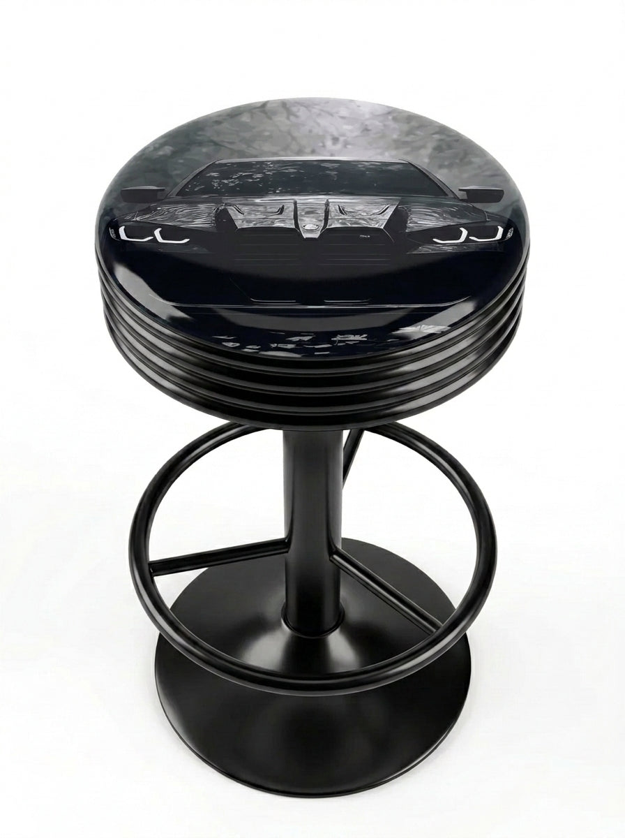 Dark Forest Bar Stool, Black Base - KC Design