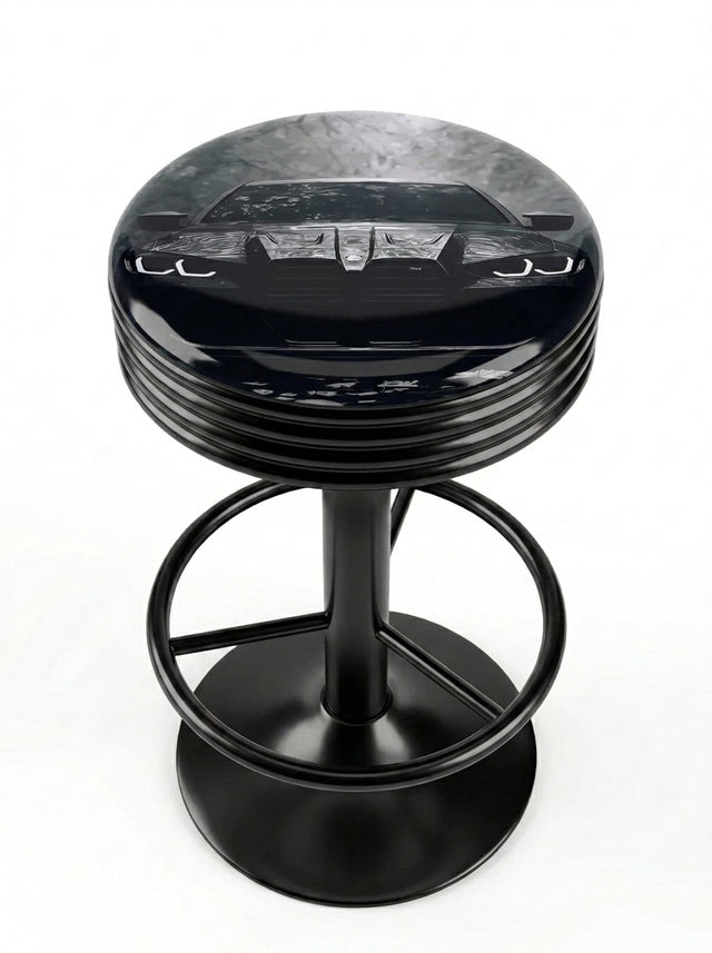 Dark Forest Bar Stool, Black Base - KC Design