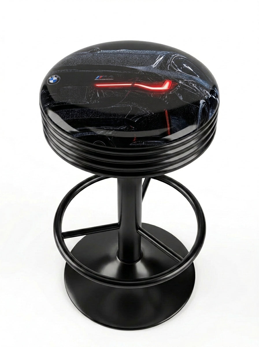 Midnight Coupe Bar Stool, Black Base - KC Design