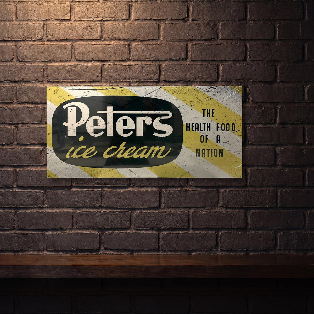 PETERS ICE CREAM 810 X 380 METAL SIGN