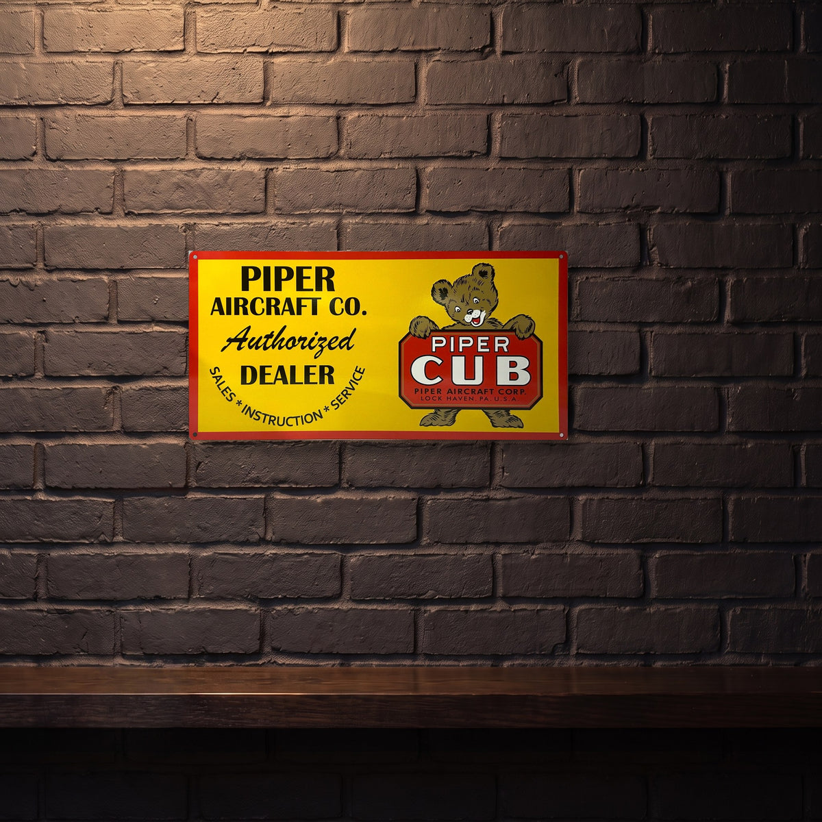 PIPER AIRCRAFT 600 MM X 300 MM METAL SIGN