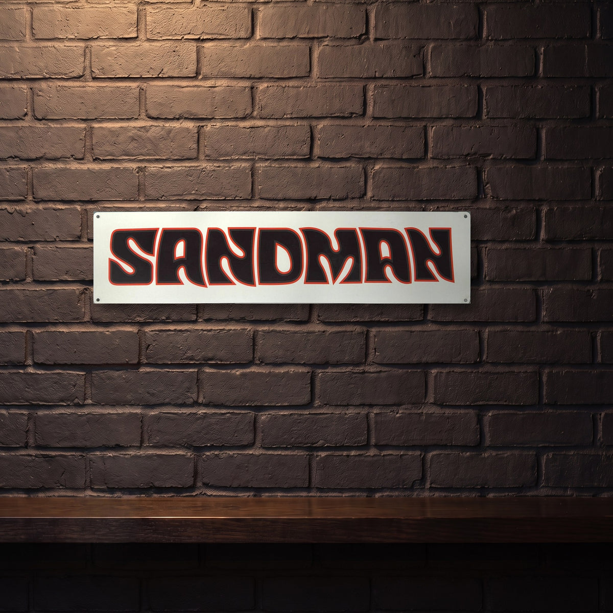 HOLDEN SANDMAN BROWN ORANGE 800 X 200 MM METAL SIGN