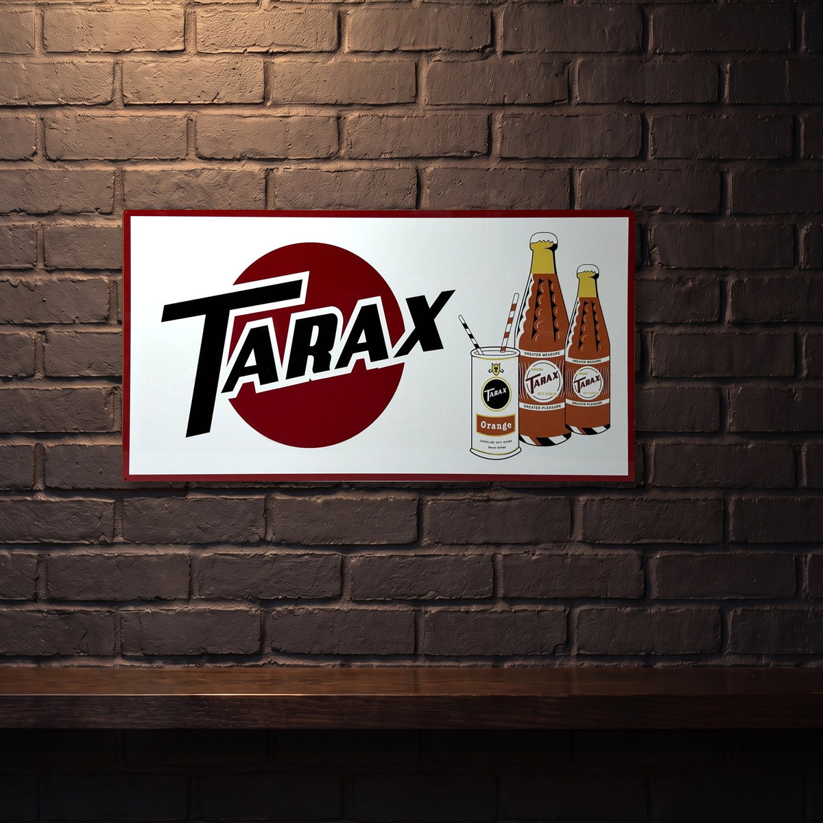 TARAX SOFT DRINKS 810 X 380 MM METAL SIGN