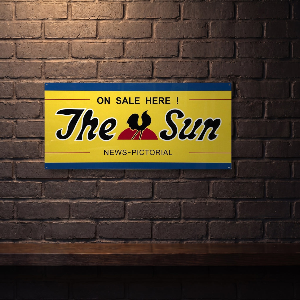 THE SUN NEWSPAPER 810 X 380 MM METAL SIGN