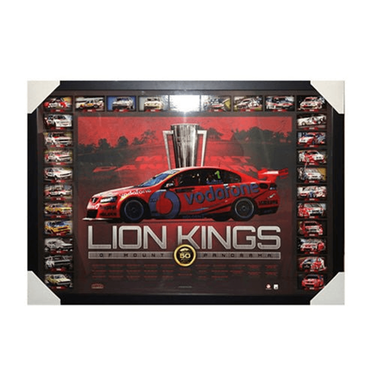 Bathurst 50 Years Holden Race Wins Lion Kings Of Mountain FRAMED - KING CAVE