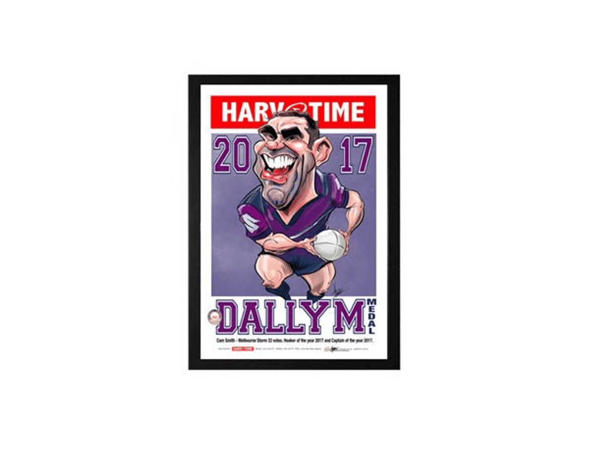 2017 Dally M Medal Print Framed - Official NRL Memorabilia - KING CAVE