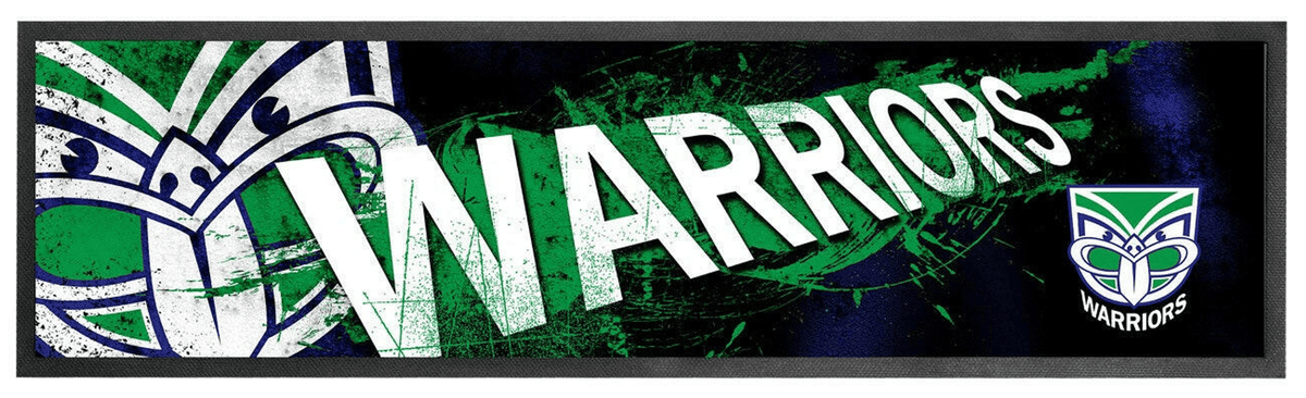 NZ Warriors NRL Premium Rubber-Backed Bar Mat Runner
