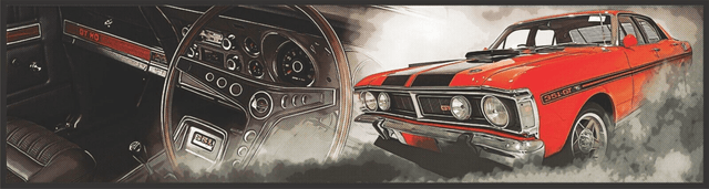 1971 Ford Falcon GT-HO Phase III Premium Branded Rubber Bar Mat - KING CAVE