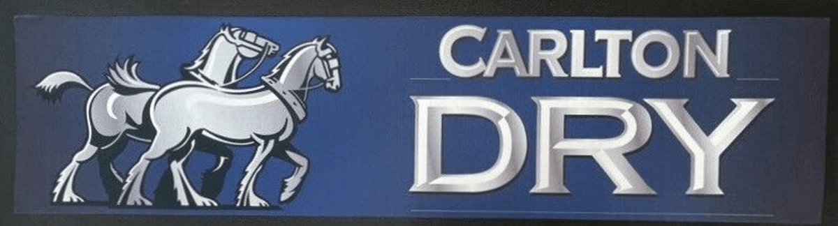 Carlton Dry Premium Rubber-Backed Bar Mat Runner - KING CAVE