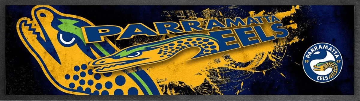 Parramatta Eels NRL Premium Rubber-Backed Bar Mat Runner